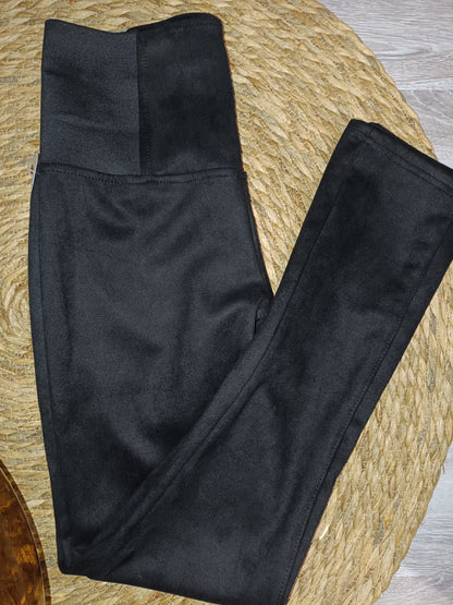 Legging effet suedine