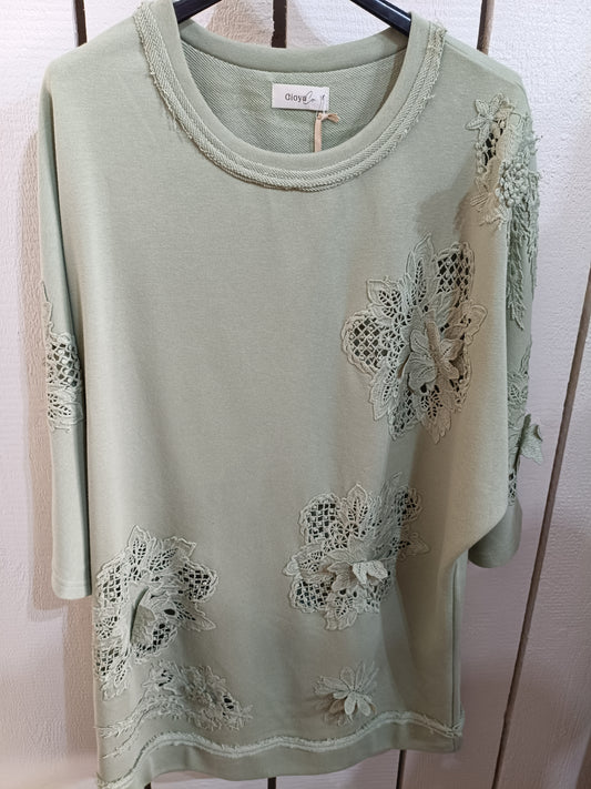 Sweat broderie